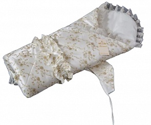 Конверт - одеяло на выписку из серии Золотце, сезон лето, цвет золото (Мой Ангелок, Л3032_ лето_золото)